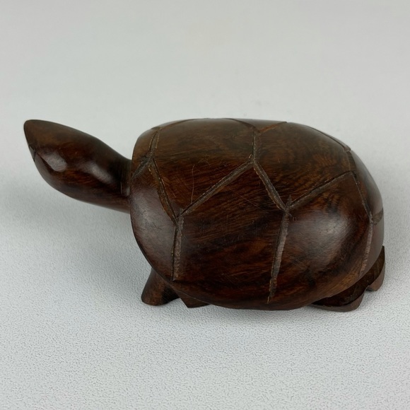 VTG Ironwood Hand Carved Turtle Tortoise Small Figurine Made in Mexico MCM Bohem - Picture 7 of 15